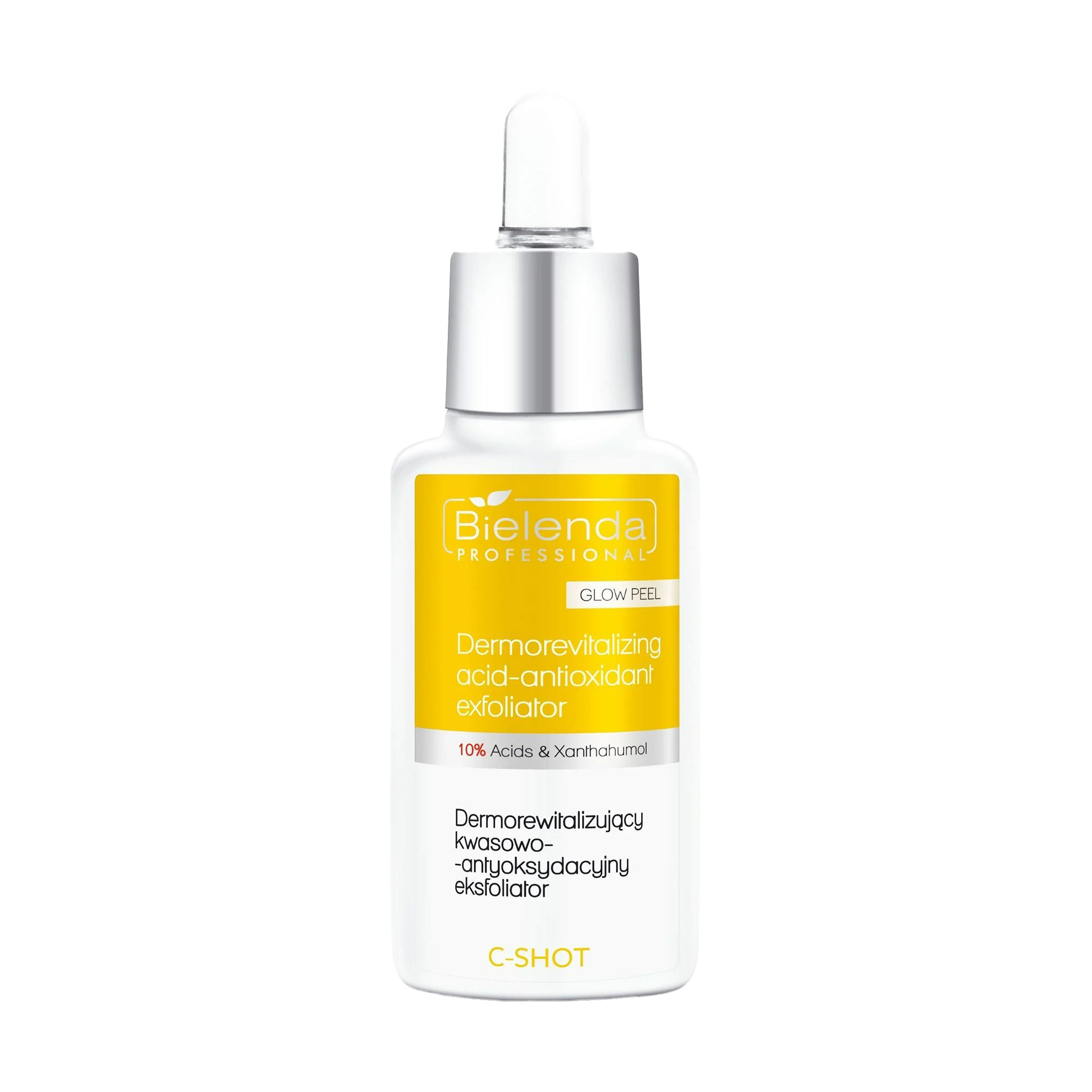 Кислотно-антиоксидантний пілінг для обличчя Bielenda Professional C-Shot Glow Peel Dermorevitalising Acid Antioxidant Exfoliator 10%, 30 мл