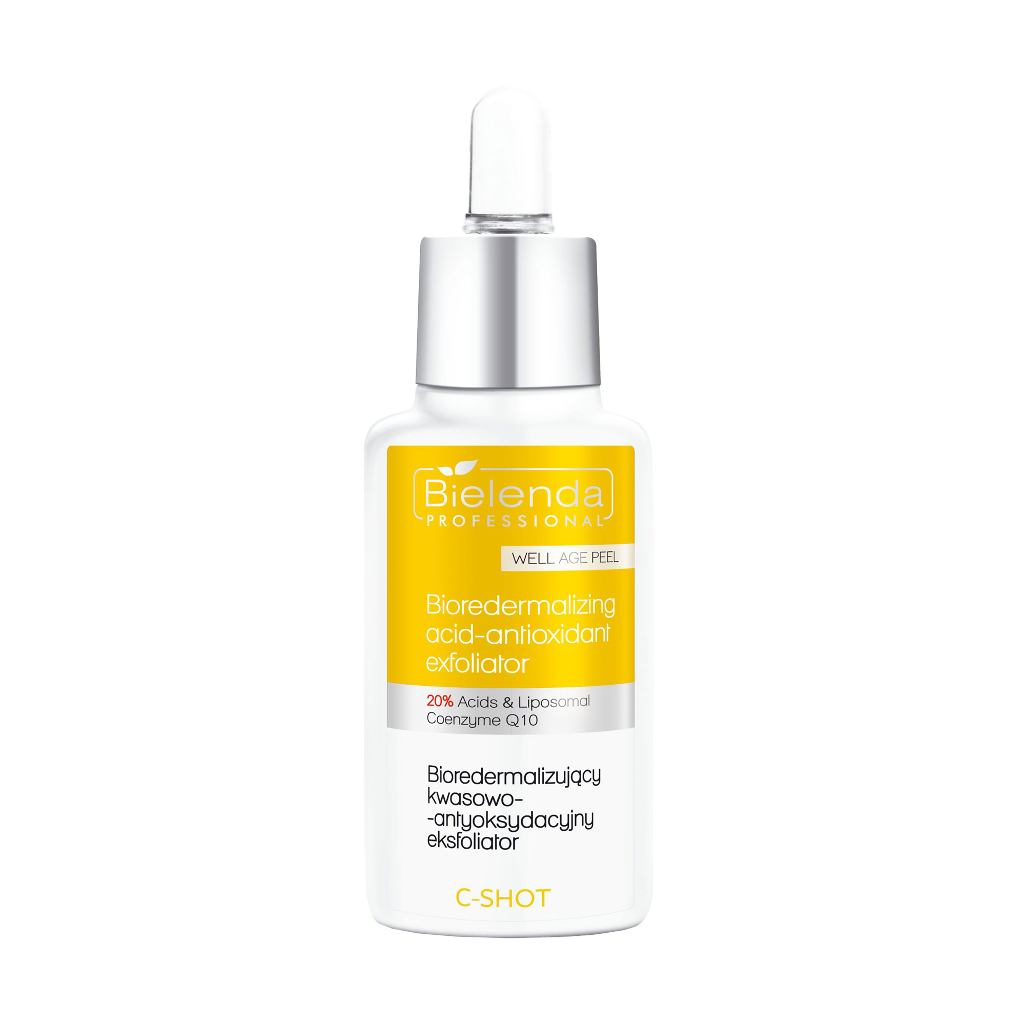 Кислотно-антиоксидантний пілінг для обличчя Bielenda Professional C-Shot Well Age Peel Bioredermalizing Acid-Antioxidant Exfoliator 20%, 30 мл